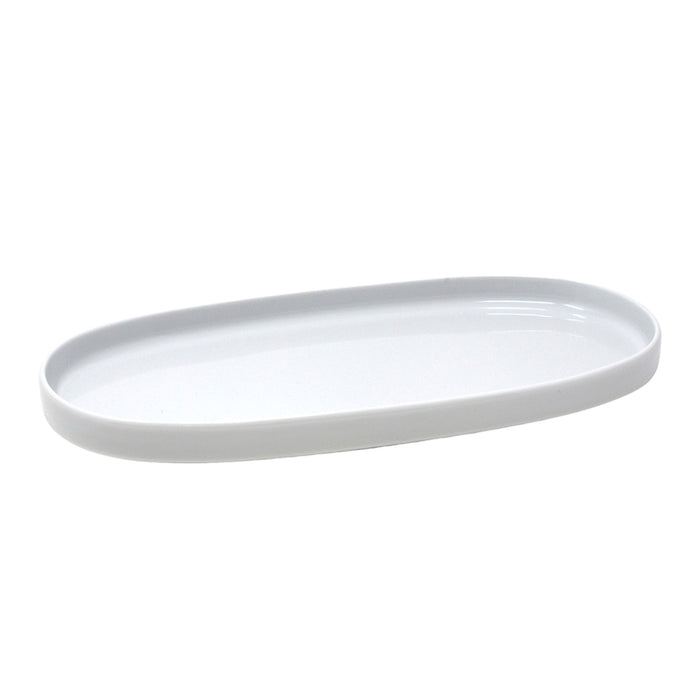 Nella 11.80" x 5.90" White Porcelain Oval Plate - ELPS30