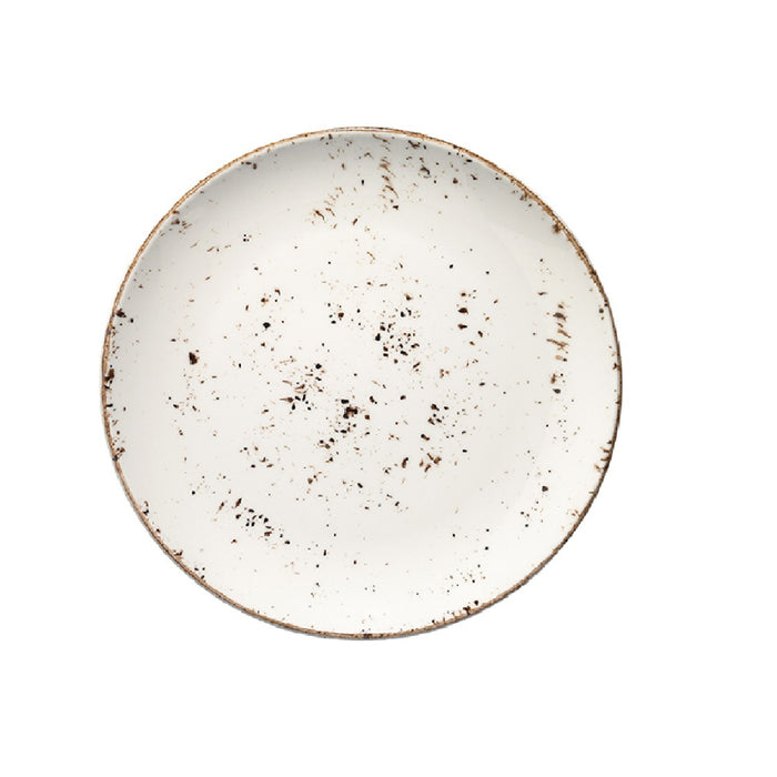 Bonna Grain 8.25" Gourmet Round Porcelain Flat Plate - 12/Case - GRAGRM21DZ