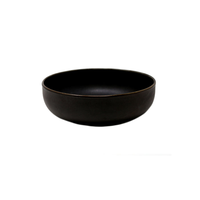 Nella 8.4" Black Round Deep Porcelain Bowl - 4/Case - ITB02 BLACK