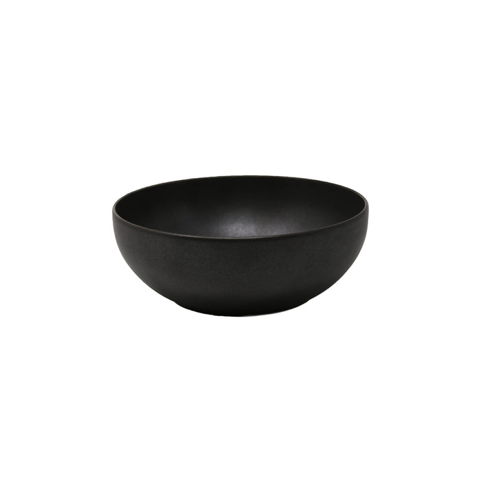 Nella 7.2" Black Round Deep Porcelain Bowl - 4/Case - ITB03 BLACK