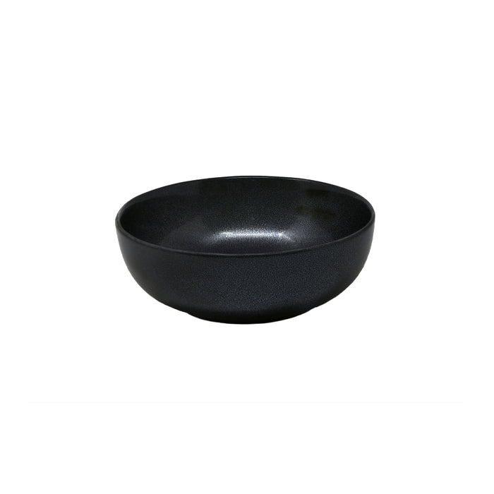 Nella 6.4" Moon Black Round Deep Porcelain Bowl - ITB04 MOON