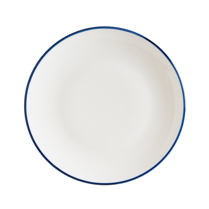 Bonna Linea Blue 10.75" Gourmet Round Porcelain Flat Plate - 12/Case - LNEMAGRM27DZ