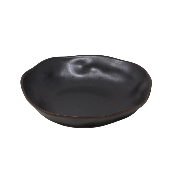 Nella 10" Organic Black Oval Deep Plate - 12/Case - ORG 25 BK