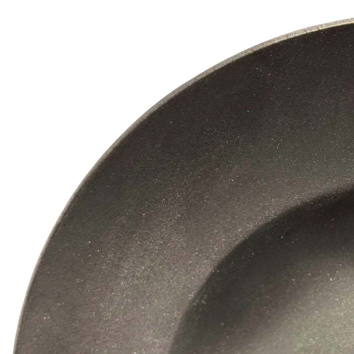 Nella 11.75" Black Round Porcelain Pasta Plate - 6/Case - PB01 BLACK