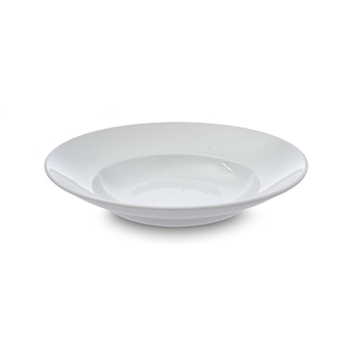 Nella 10.4" White Round Porcelain Pasta Plate - 6/Case - PB02