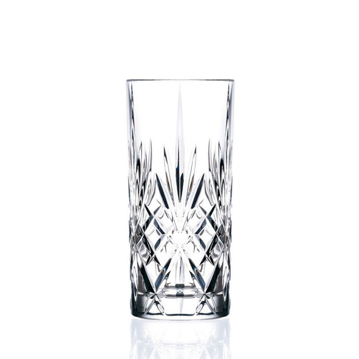 RCR Cristalleria Italiana 12 Oz. Melodia Long Tumbler Glass - 6/Case - RM25766