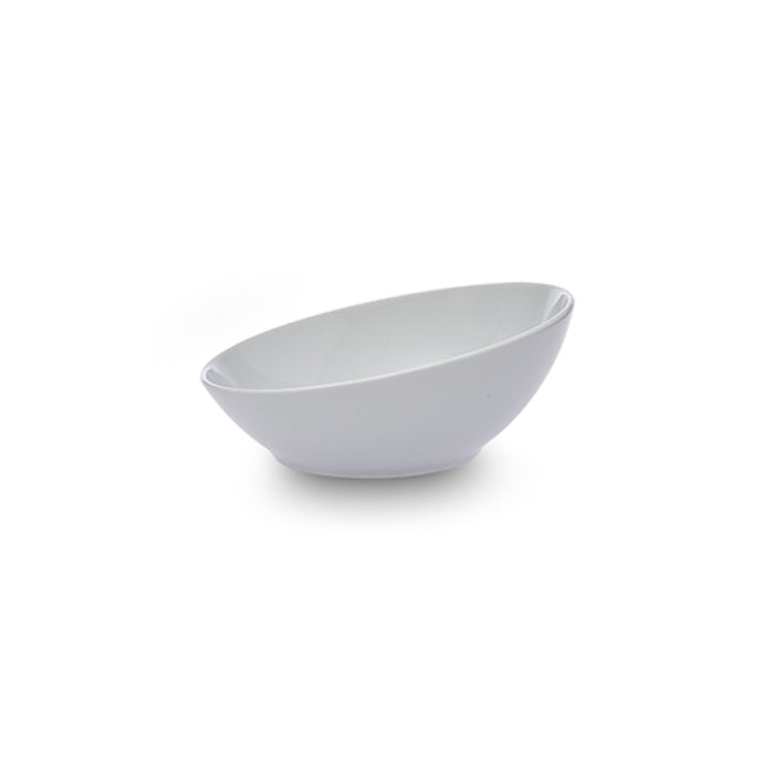 Nella 6" White Inclined Porcelain Bowl - 24/Case - S100