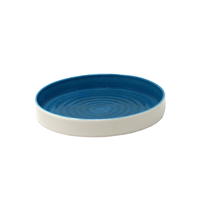 Nella 6.2" Blue Round Porcelain Silo Plate - 12/Case - SI-16 BLUE