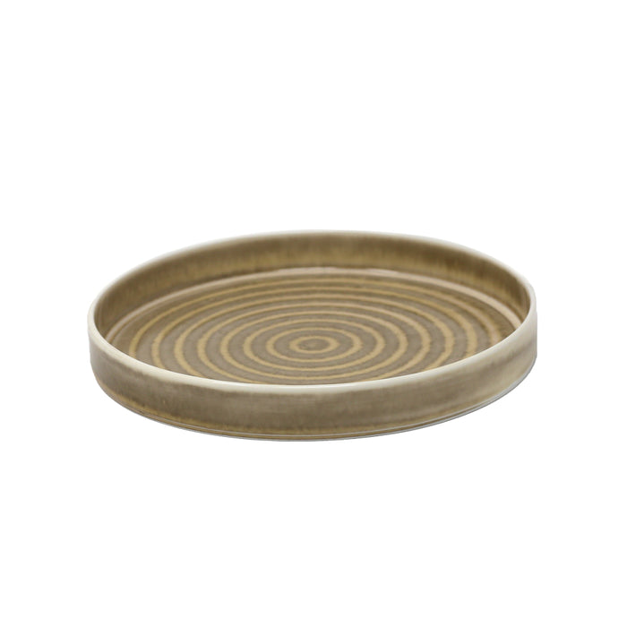 Nella 7.5" Beige Round Porcelain Silo Plate - 12/Case - SI-19 BEIGE