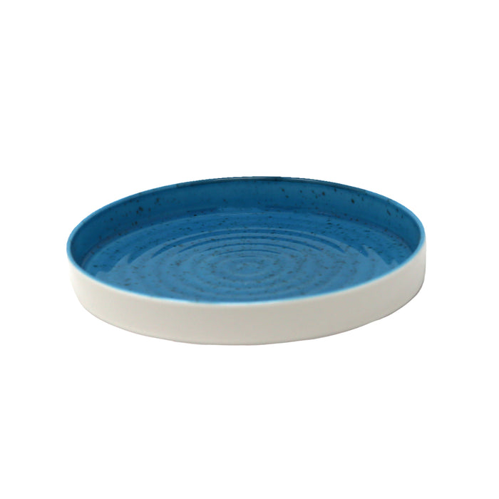 Nella 7.5" Blue Round Porcelain Silo Plate - 12/Case - SI-19 BLUE