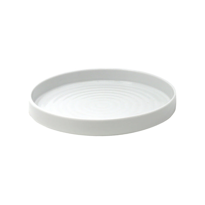 Nella 7.5" White Round Porcelain Silo Plate - 12/Case - SI-19