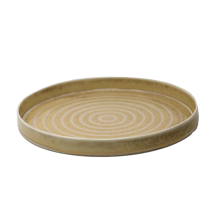 Nella 9.8" Beige Round Porcelain Silo Plate - 12/Case - SI-25 BEIGE
