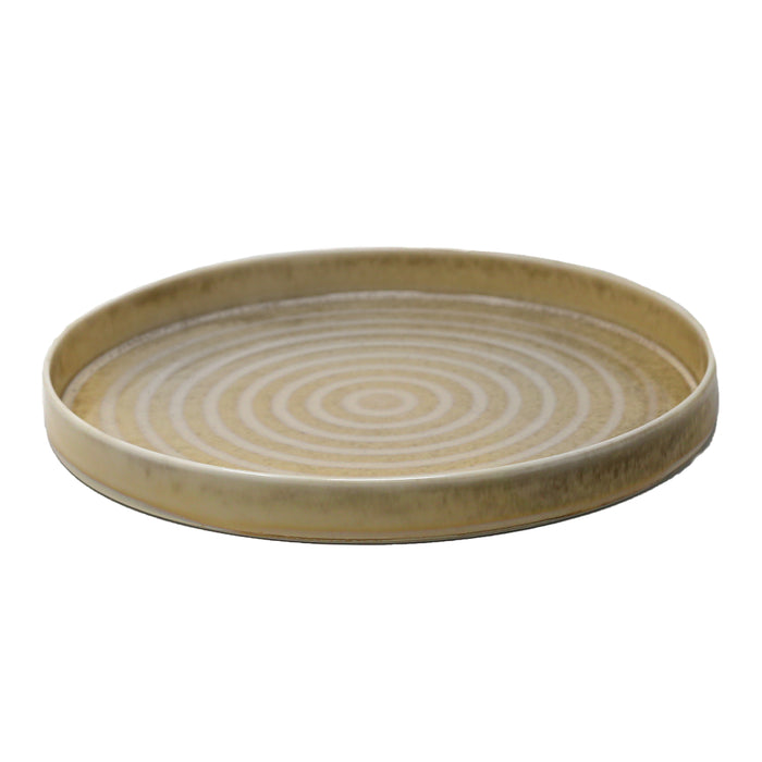 Nella 11" Beige Round Porcelain Silo Plate - 12/Case - SI-28 BEIGE