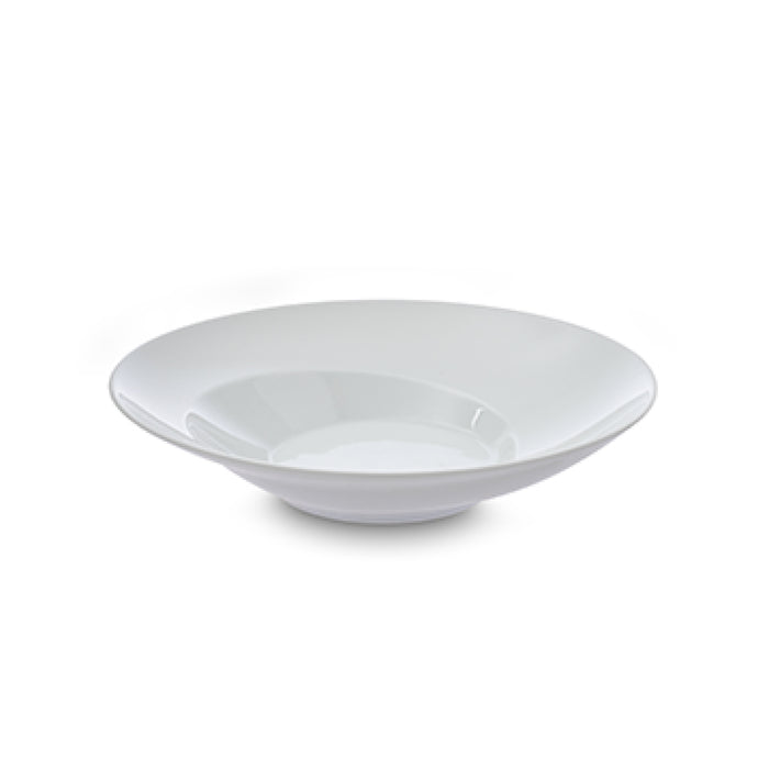 Nella 8.4" White Round Porcelain Spiral Pasta Plate - 6/Case - SP3