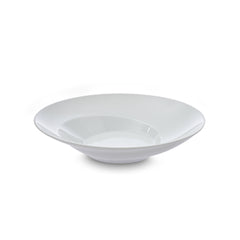 Nella 8.4" White Round Porcelain Spiral Pasta Plate - 6/Case - SP3
