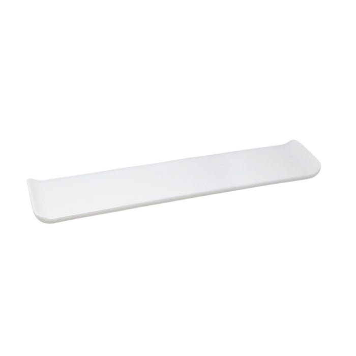 Nella 18.5" x 3.75" White Rectangular Porcelain Sushi Plate - 6/Case - SU-46