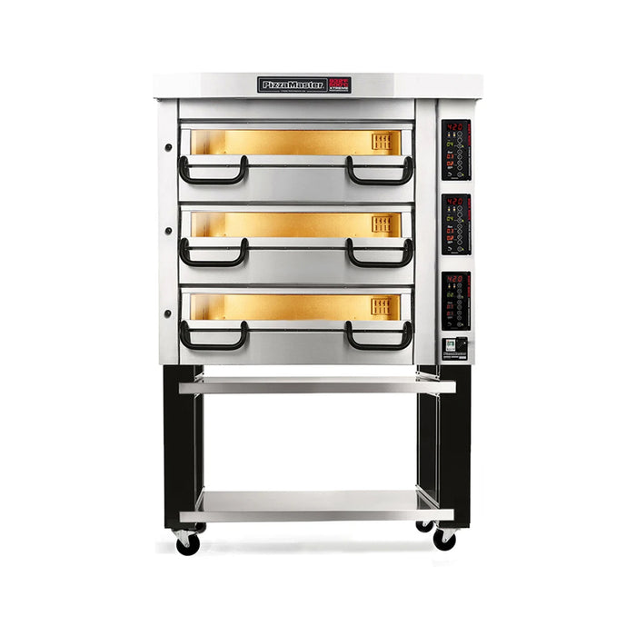 PizzaMaster 2 Stone Hearth 44" x 46" Electric Triple Deck Pizza Oven - PM 723ED
