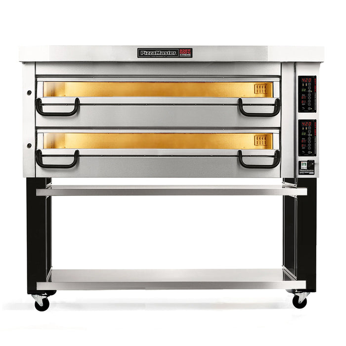 PizzaMaster 4 Stone Hearth 72" x 32" Electric Double Deck Pizza Oven - PM 742ED
