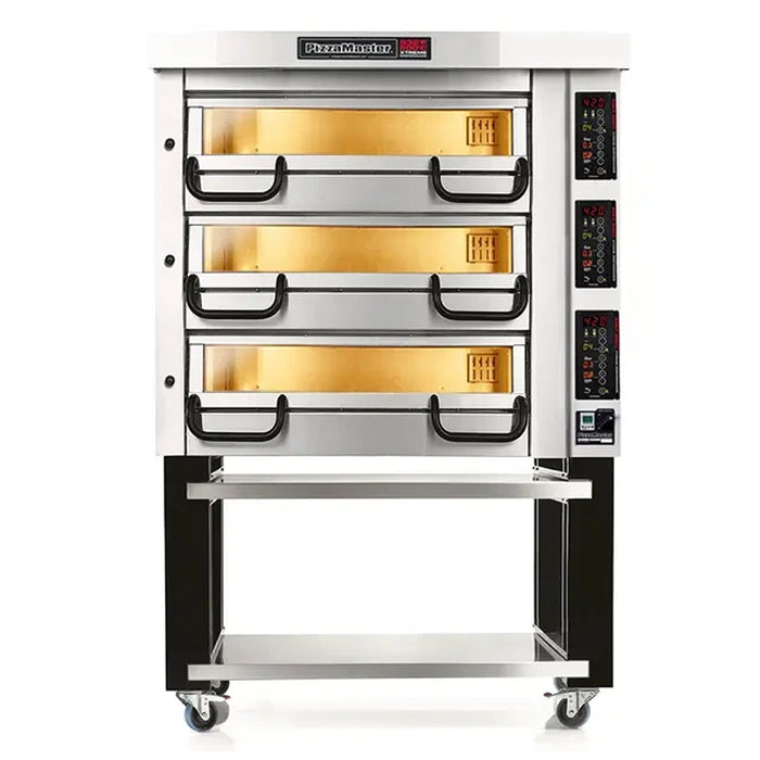 PizzaMaster 2 Stone Heart 49" x 45.7" Electric Triple Deck Pizza Oven - PM 823ED
