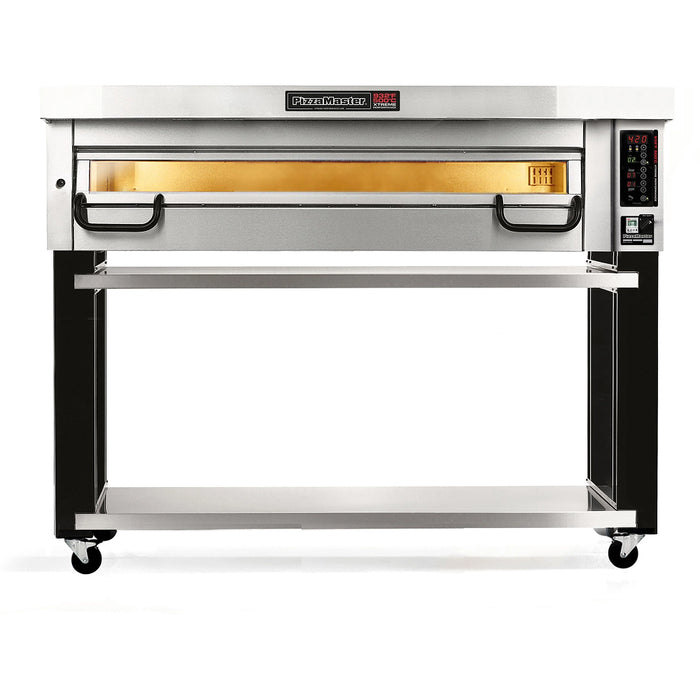 PizzaMaster 4 Stone Heart 81.5" x 18.9" Electric Single Deck Pizza Oven - PM 841ED