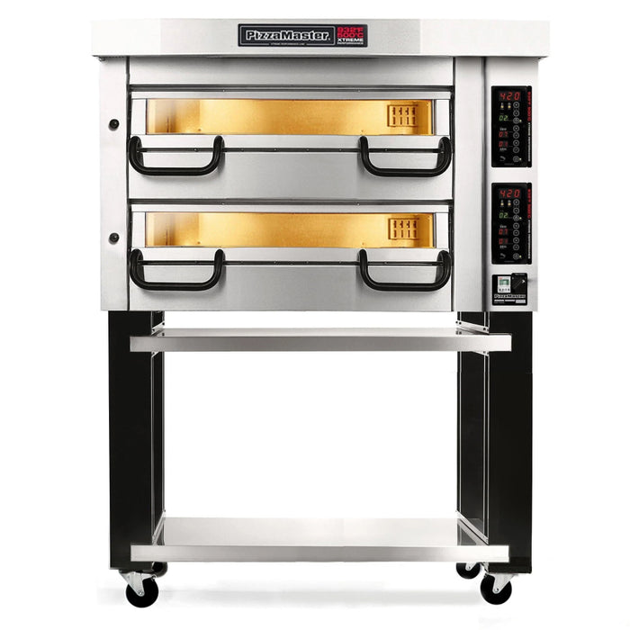 PizzaMaster 2 Stone Hearth 40.9" x 32.3" Electric Double Deck Pizza Oven - PM 912ED