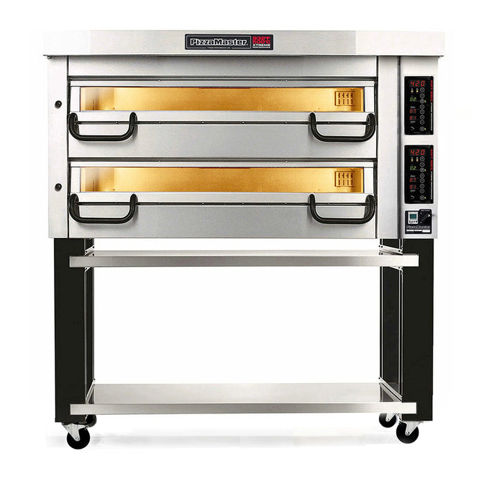 PizzaMaster 2 Stone Hearth 53" x 32.3" Electric Double Deck Pizza Oven - PM 922ED