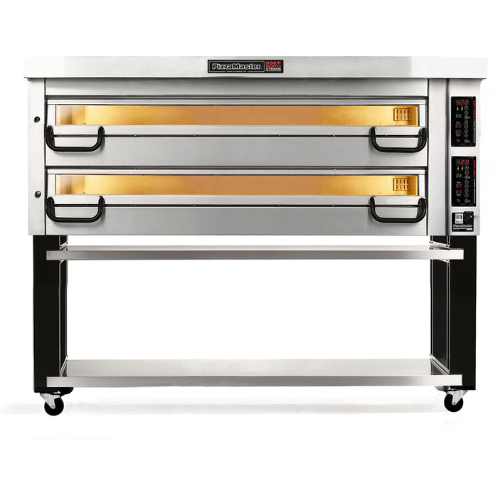 PizzaMaster 4 Stone Hearth 89" x 32" Electric Double Deck Pizza Oven - PM 942ED