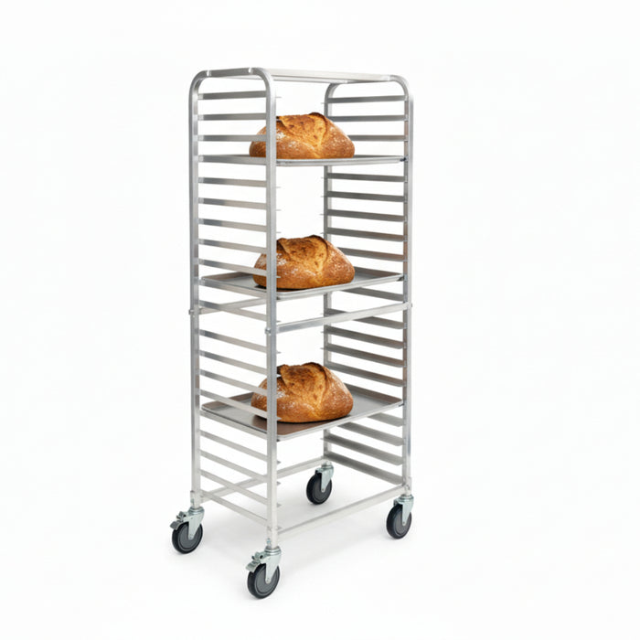 Winco ALRS-20BK 20 Tier Knocked Down Side-Load Sheet Pan Rack