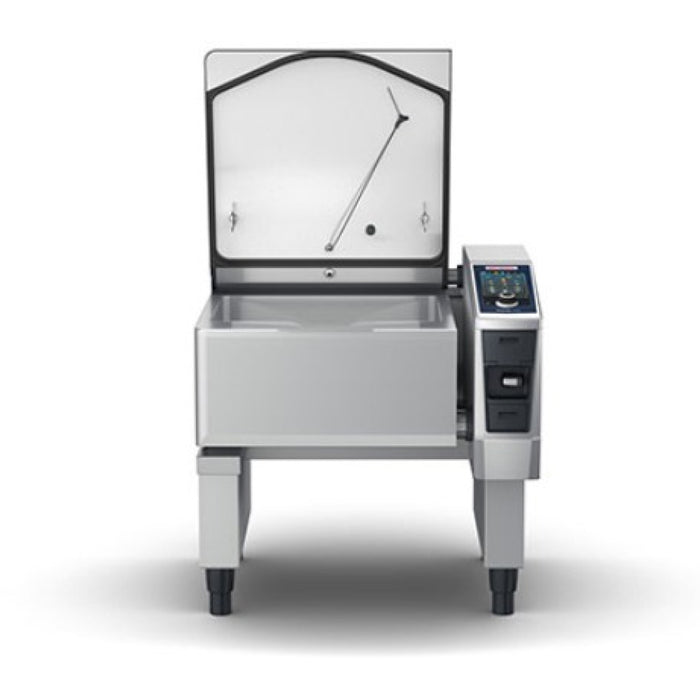 Rational iVario Pro L 26 Gallon Electric Tilt Skillet With Base & Height - 208/240V
