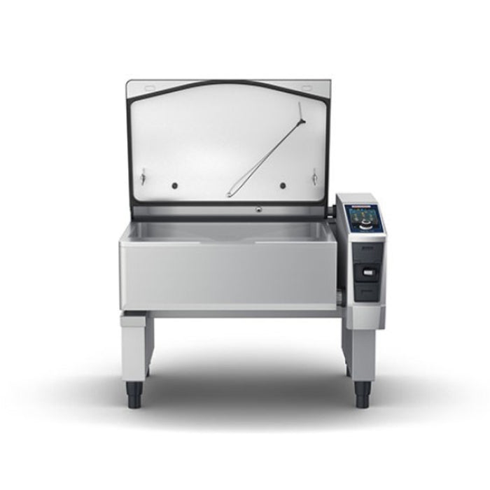 Rational iVario Pro XL 40 Gallon Electric Tilt Skillet With Base & Height - 208/240V