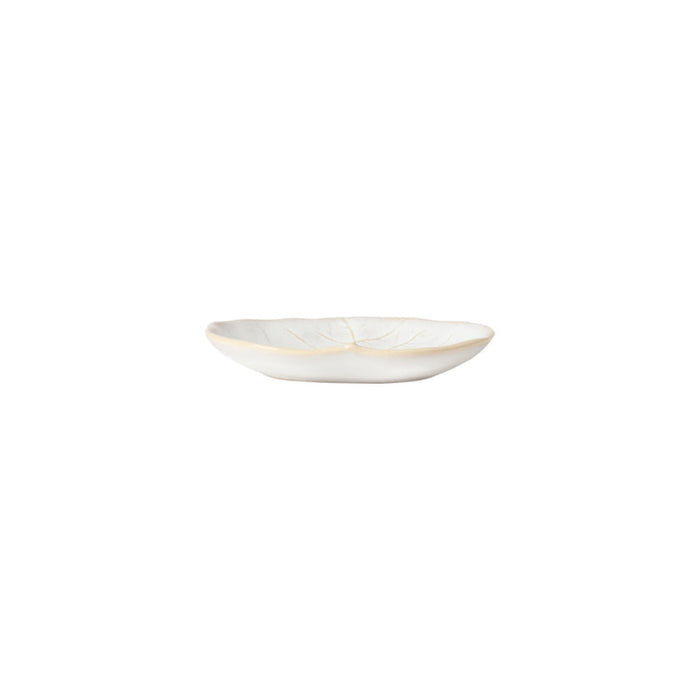 Costa Nova 5" x 4.5" Silvina Fennel White Oval Stoneware Appetizer Plate - 6/Case - QLP131-FWH