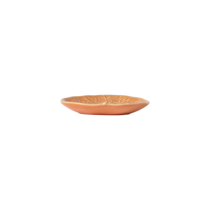 Costa Nova 5" x 4.5" Silvina Terracotta Orange Oval Stoneware Appetizer Plate - 6/Case - QLP131-TRC