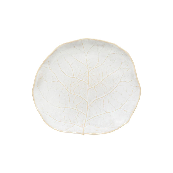 Costa Nova 8.8" x 8" Silvina Fennel White Oval Stoneware Salad/Dessert Plate - 6/Case - QLP231-FWH