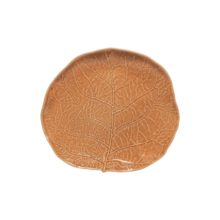 Costa Nova 8.8" x 8" Silvina Terracotta Orange Oval Stoneware Salad/Dessert Plate - 6/Case - QLP231-TRC