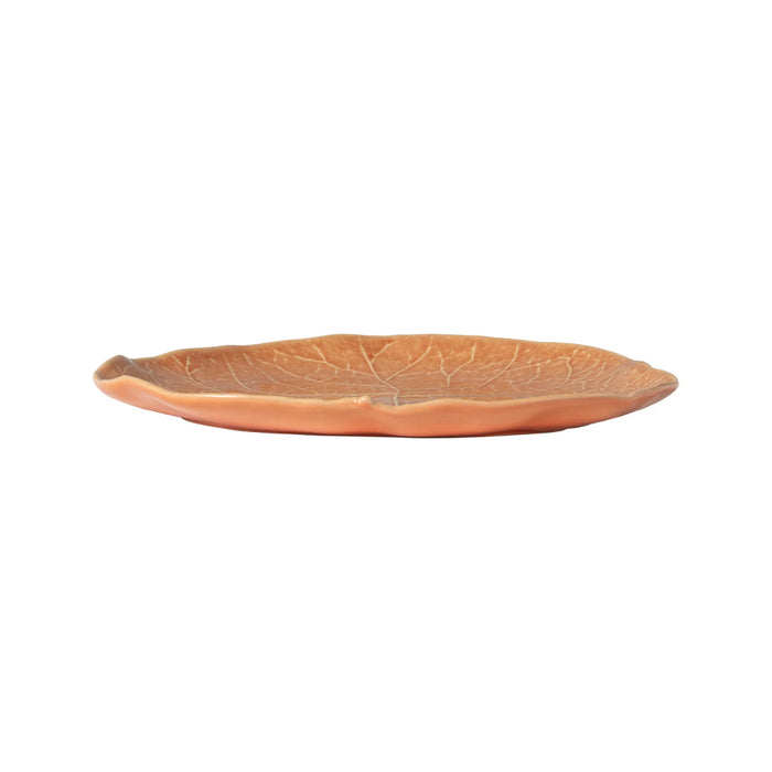 Costa Nova 8.8" x 8" Silvina Terracotta Orange Oval Stoneware Salad/Dessert Plate - 6/Case - QLP231-TRC