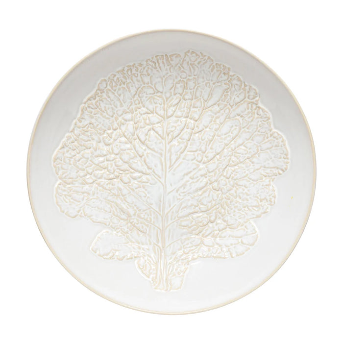 Costa Nova 13.4" Silvina Fennel White Round Stoneware Low Serving Bowl - QLP341-FWH