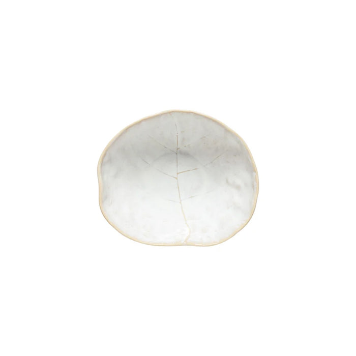 Costa Nova 6.75" x 5.6" Silvina Fennel White Oval Stoneware Bowl - 6/Case - QLS171-FWH
