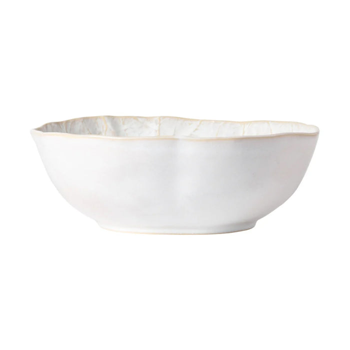 Costa Nova 11" x 10.4" Silvina Fennel White Oval Stoneware Serving Bowl - QLS281-FWH