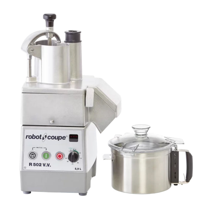 Robot Coupe R502 VV 6 Qt. Stainless Steel Bowl Variable Speed Combination Processor - 2 Hp / 120V