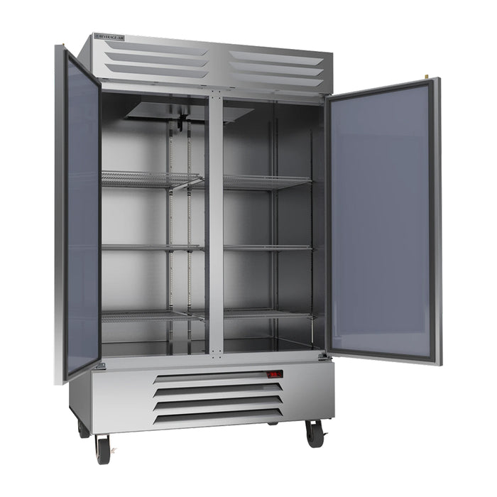 Beverage-Air RB49HC-1S 52" Vista Series Solid 2-Door Reach-In Refrigerator