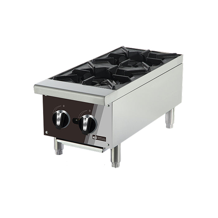 EFI RCTHP-12-2 12" Gas 2-Burner Hot Plate - 50,000 BTU