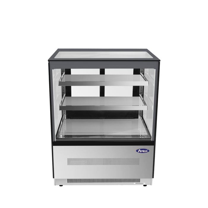 Atosa RDCS-35 35" Square Glass Floor Refrigerated Display Case - 10.9 Cu. Ft.