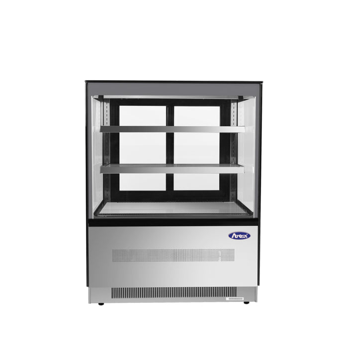 Atosa RDCS-35 35" Square Glass Floor Refrigerated Display Case - 10.9 Cu. Ft.