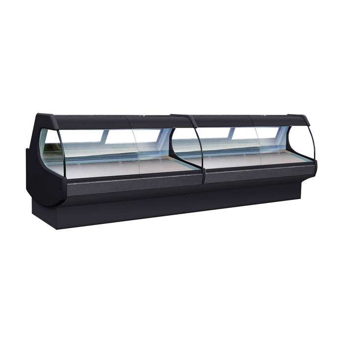 Igloo 16' Refrigerated Deli Meat Curved Glass Display Case - RSCD16