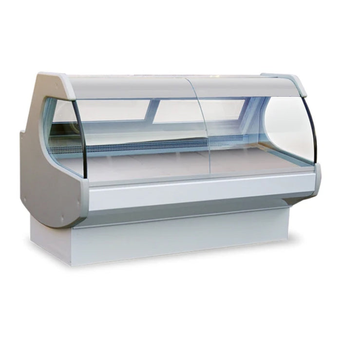 Igloo 76.5" Refrigerated Deli Meat Curved Glass Display Case - RSCD6