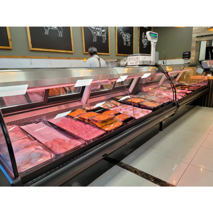 Igloo 76.5" Refrigerated Deli Meat Curved Glass Display Case - RSCD6