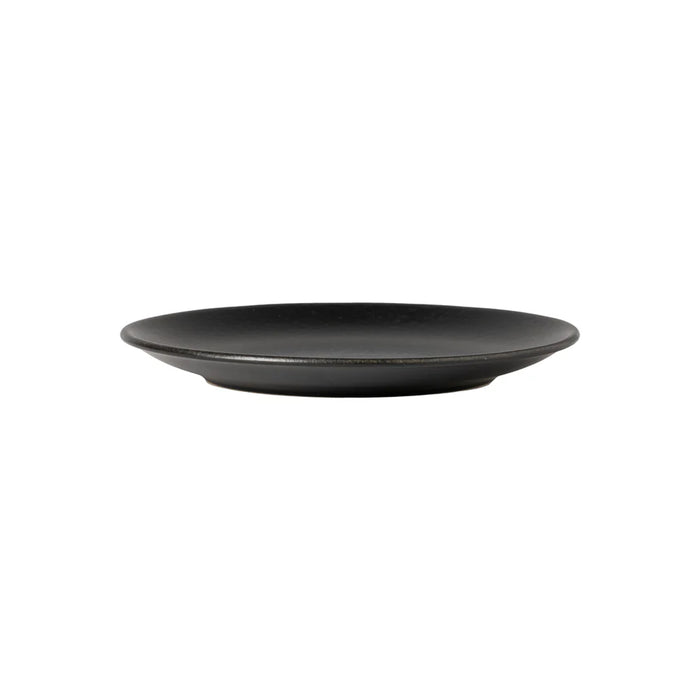Costa Nova 8.6" Roda Black Round Coupe Stoneware Salad/Dessert Plate - 6/Case - RTP222-BLK
