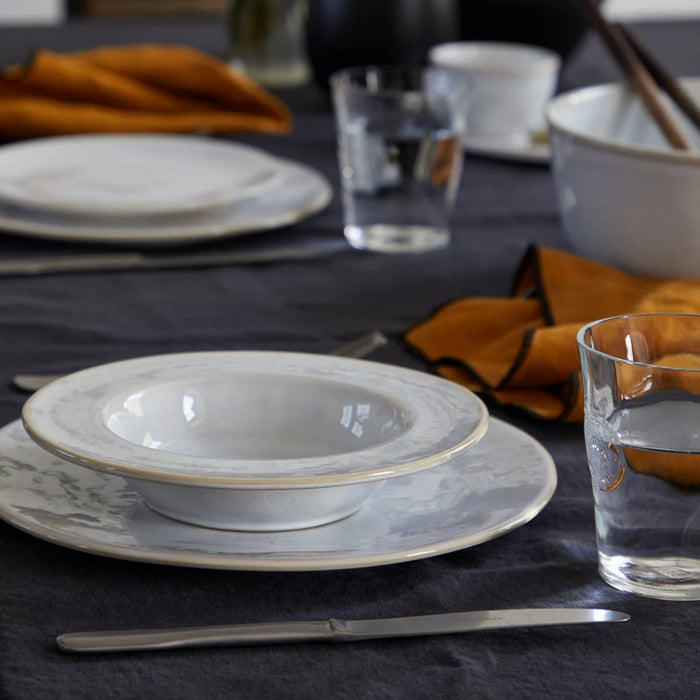 Costa Nova 8.46" Roda White Round Stoneware Soup/Pasta Plate - 6/Case - RTP223-BRA