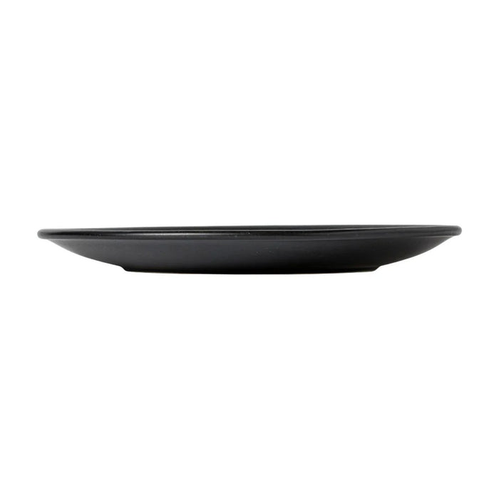 Costa Nova 10.9" Roda Black Round Coupe Stoneware Dinner Plate - 6/Case - RTP282-BLK