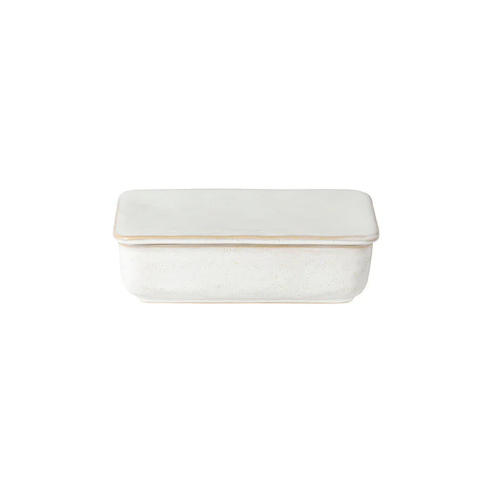 Costa Nova 7.25" x 3.75" Roda White Rectangular Stoneware Serving Plate - 6/Case - RTR191-BRA